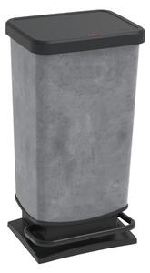 Coș de gunoi cu pedale gri din plastic reciclat 40 l Paso - Rotho