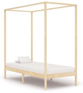 Cadru pat cu baldachin, 90x200 cm, lemn masiv de pin