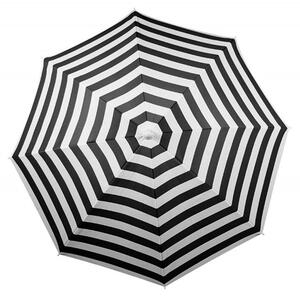 Umbrela de exterior, protectie UV, maner pliabil, 170 cm, alb/negru