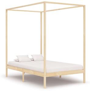Cadru de pat cu baldachin, 120 x 200 cm, lemn masiv de pin