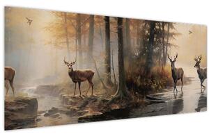 Tablou - Vintage pictura wildlife (120x50 cm)