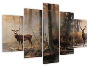 Tablou - Vintage pictura wildlife (150x105 cm)