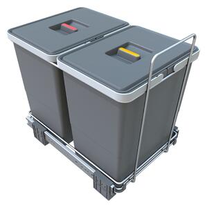 Coș de gunoi de plastic pentru deșeuri selecționate/încorporat 18 + 18 l Ecofil - Elletipi
