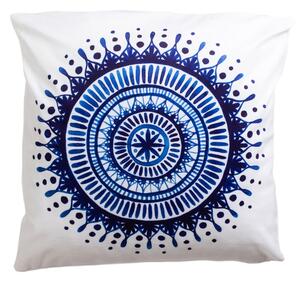 Pernă decorativă albastră-albă 45x45 cm Mandala - JAHU collections