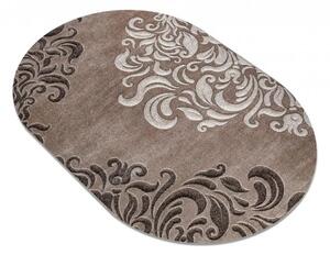 Covor Oval Mira 24031-234, Marime 60 x 110 cm, Maro, Inaltime Fir 6 mm, Antialergic, Polipropilena, Living, Dormitor, Sufragerie, Birou 60 x 110