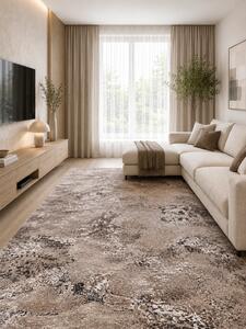 Covor Mira 24137-122, Marime 50 x 80 cm, Maro, Inaltime Fir 6 mm, Antialergic, Polipropilena, Living, Dormitor, Sufragerie, Birou 50 x 80