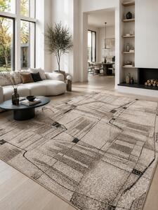 Covor Mira 24181-120, Marime 50 x 80 cm, Maro, Inaltime Fir 6 mm, Antialergic, Polipropilena, Living, Dormitor, Sufragerie, Birou 50 x 80