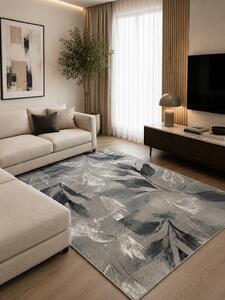 Covor Anny 33048-160, Marime 58 x 110 cm, Bej Gri, Inaltime Fir 7 mm, Antialergic, Polipropilena, Living, Dormitor, Sufragerie, Birou 58 x 110