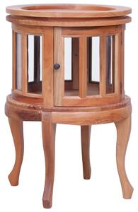 Dulap cu vitrină, natural, 50x50x76 cm, lemn masiv de mahon
