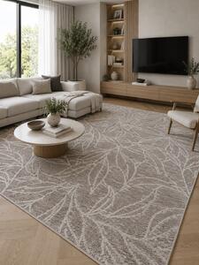 Covor Fayno 7102-110, Antiderapant,Marime 160x230cm , Bej/Crem, Înălțime Fir 17 mm, Antialergic, Polipropilenă, Living, Dormitor, Sufragerie, Trafic