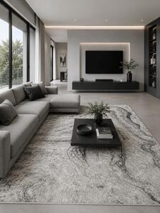 Covor Elma 007-106, Marime 80 x 150 cm, Bej, Gri, Inaltime Fir 6.5 mm, Antialergic, Polipropilena, Living, Dormitor, Sufragerie, Birou 80 x 150