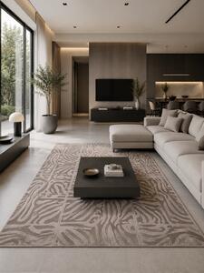 Covor Sofia 41006-1103, Marime 200 x 300 cm, Maro, Inaltime Fir 10 mm, Antialergic, Polipropilena, Living, Dormitor, Sufragerie, Birou 200 x 300