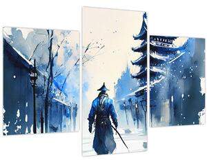 Tablou - Samurai, aquarel (90x60 cm)