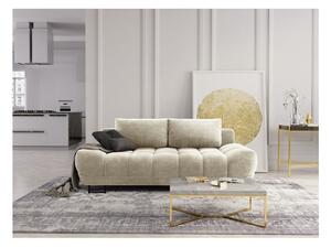 Canapea extensibilă cu 3 locuri și tapițerie de catifea Windsor & Co Sofas Cirrus, bej