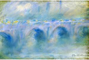 Reproducere pe pânză după Claude Monet - Le Pont de Waterloo, 90 x 60 cm