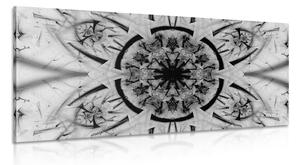 Tablou abstract Mandala alb-negru