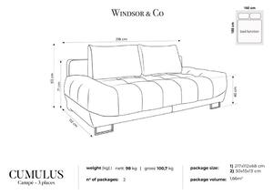 Canapea extensibilă cu 3 locuri Windsor & Co Sofas Cumulus, bej