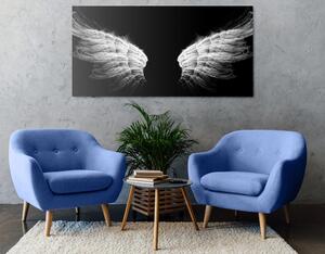 Tablou aripi de înger alb-negru