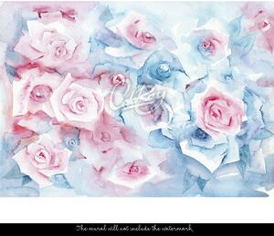Fototapet Flori pastelate din roz albastru