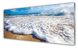 Tablou pe sticla Plaja stinca nisip Natura Albastru Maro
