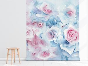 Fototapet Flori pastelate din roz albastru