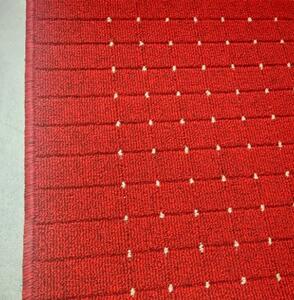 Traversa Greceasca Stanford Red Cream, Tesatura Plata, Latime 0.8m, Marime 80 x 200 cm, Rosu, Antiderapant, Festonata Surfilata Tivita