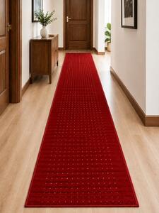 Traversa Greceasca Stanford Red Cream, Tesatura Plata, Latime 0.8m, Marime 80 x 200 cm, Rosu, Antiderapant, Festonata Surfilata Tivita