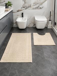 Set 2 Covorașe de Baie Antiderapante Joy, Ivory, Mărimi 57 100 cm și 57 50 cm, Poliester, Grosime Totală 7 mm 57 x 100