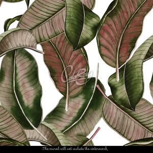 Fototapet Frunze tropicale în culori de toamnă