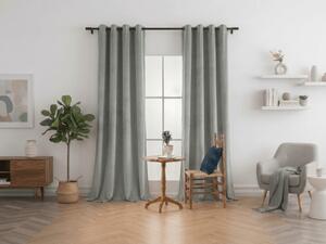 Draperie opaca DREAM VELVET 140x250 cm, gri inchis Agatat: Inele metalice