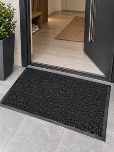 Covoraș de Intrare Antiderapant Maxima, Negru, Mărime 45 75 cm, Poliester și Polipropilenă, Bază TPE, Grosime Totală 4 mm 45 x 75