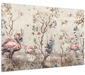 Tablou - Desen de flamingo (90x60 cm)