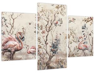 Tablou - Desen de flamingo (90x60 cm)