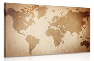 Tablou vintage harta lumii