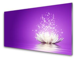 Panou sticla bucatarie Lotus Flower Floral violet