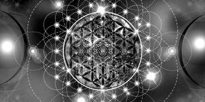 Tablou Mandala fascinantă alb-negru