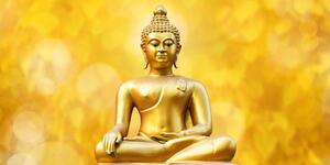 Tablou statuia aurie a lui Budha