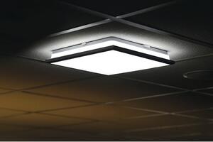 Plafonieră cu LED integrat Silver 10W 900 lumeni, 28x28 cm, pentru baie IP44, crom
