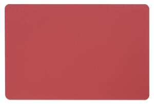 Suport farfurie, Lara, 43.5 x 28.5 cm, piele ecologica, rosu