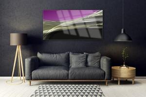 Tablou pe sticla Abstract Art Violet Gri Negru