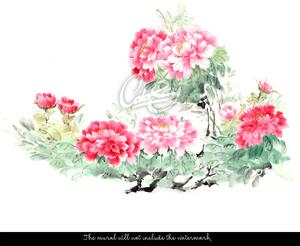 Fototapet Flori de tradiție chineză