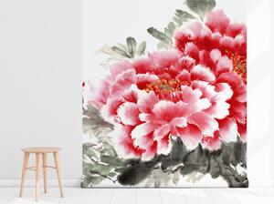 Fototapet Trandafiri chinezi pictați manual