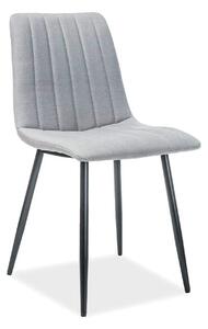 Scaun tapitat ALAN, gri/negru, stofa/metal, 40x45x88 cm