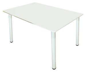 Masa Bavaria, DENVER, MDF alb, picioare albe, 120x80 cm