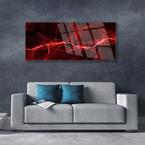 Tablou pe sticla Abstract Art Red