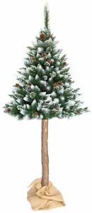 Pom de Crăciun artificial unic, acoperit cu zăpadă, pin pe un trunchi de 160 cm