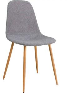 Scaun FOX, gri/stejar, stofa/metal, 46x44x86 cm