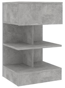 Noptieră, gri beton, 40x35x65 cm, PAL