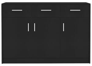 Servantă, negru, 110x30x75 cm, PAL