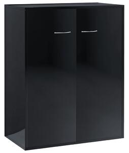 Servantă, negru extralucios, 60x30x75 cm, PAL